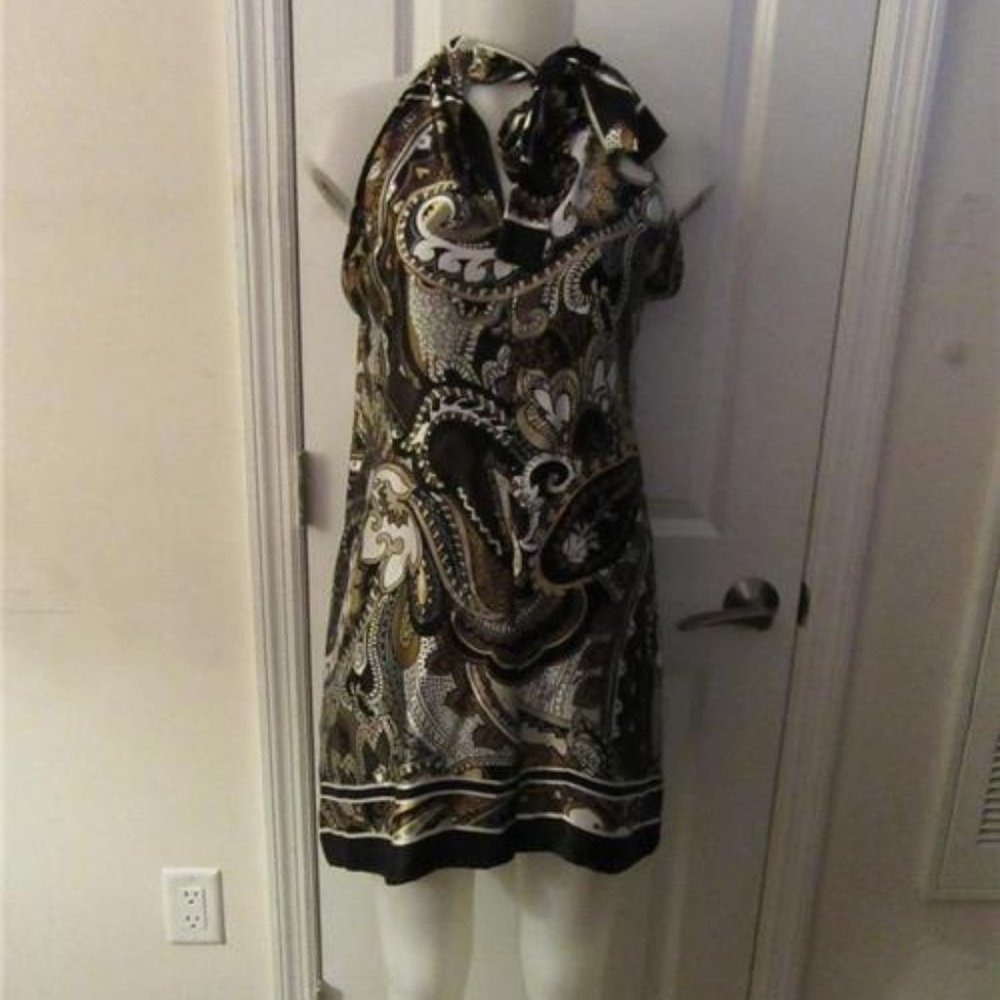 BODY LANGUAGE  SILK GOLD, BLACK, IVORY  DRESS L